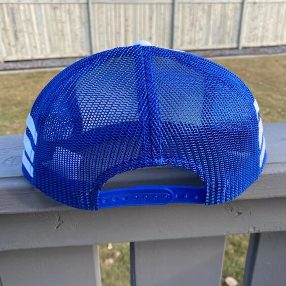 Vintage Hat Cap Snapback Blue RCMP Musical Ride 3 Stripe Trucker Mesh Item #2 - Picture 3 of 5